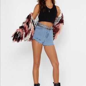 Nasty Gal black scoop tank crop top